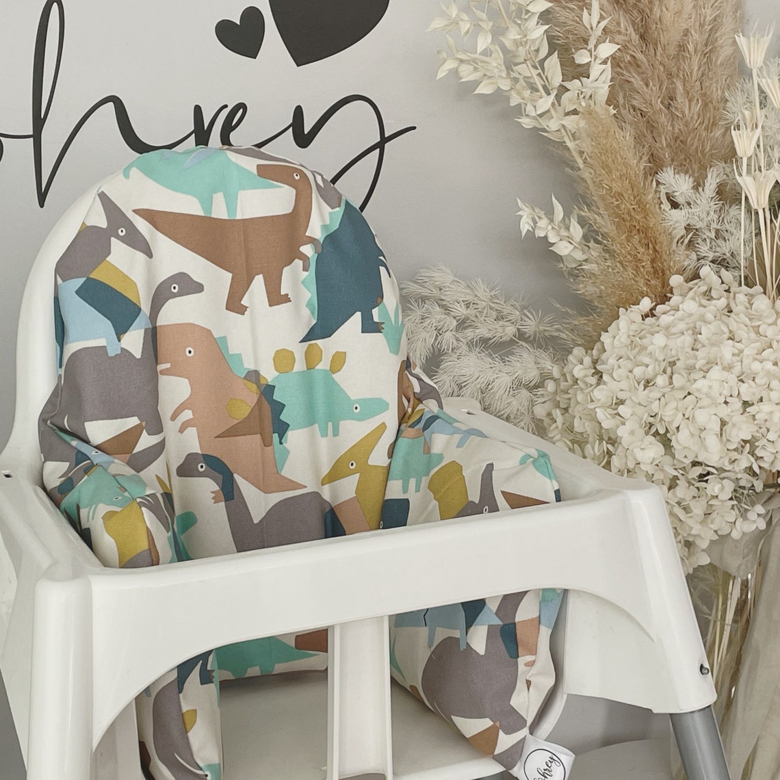 Earthy Dino IKEA Antilop High Chair Cushion Cover Etsy