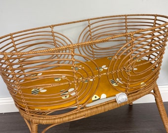 antique wicker bassinet