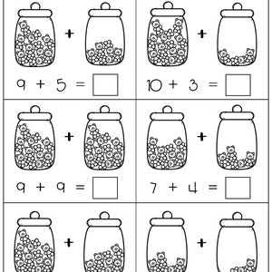 Addition With Pictures Sum up to 20 Worksheets - Adding Bears Pictures ...
