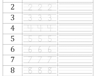 Numbers 1 to 100 Tracing and Writing Worksheets