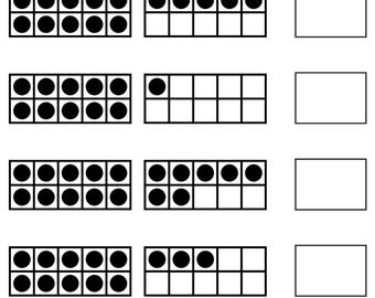 Teen Numbers with Ten Frames Making Worksheets