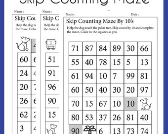 skip counting etsy