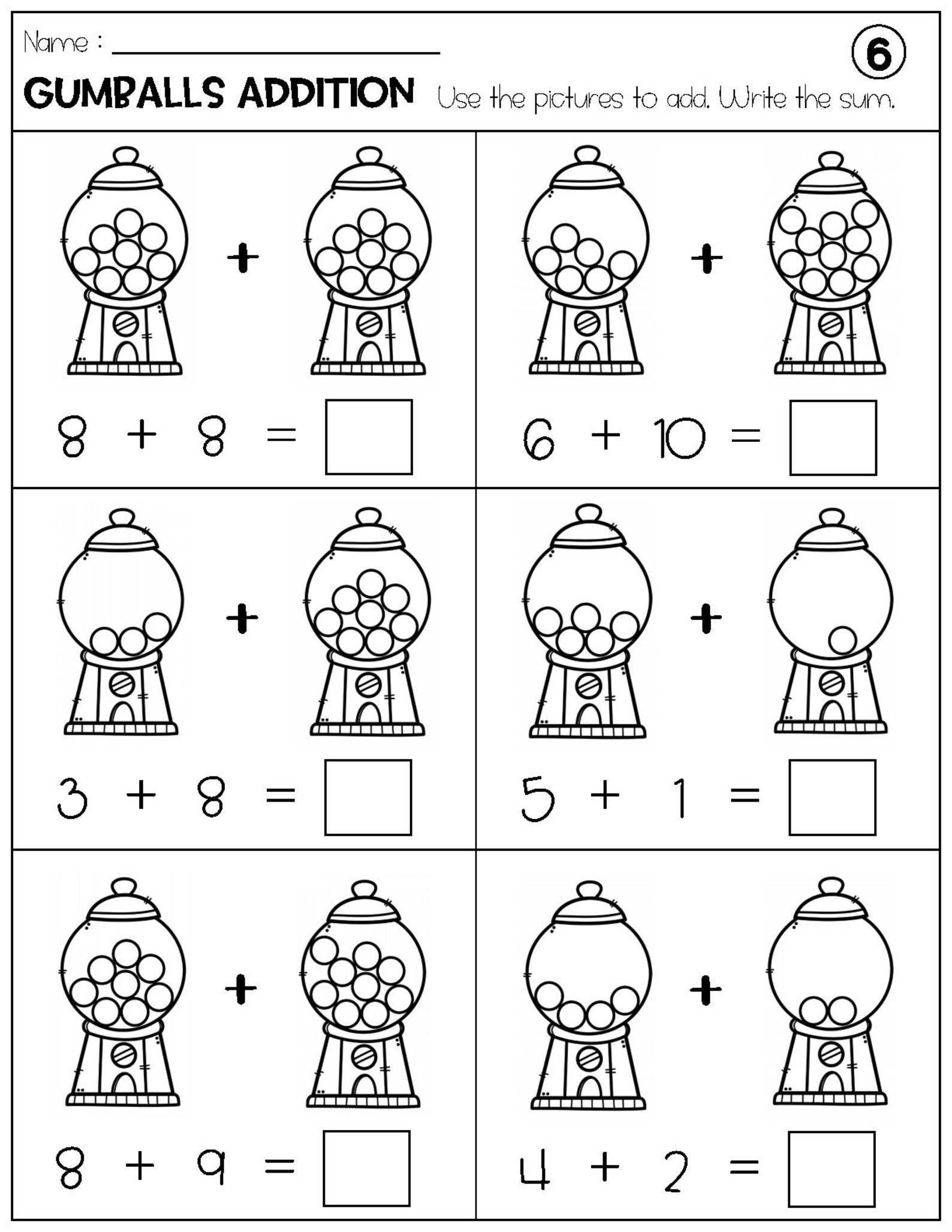 Addition With Pictures Sum Up To 20 Worksheets Adding Etsy Addition With Pictures Sum Up To 20 Worksheets Adding Etsy