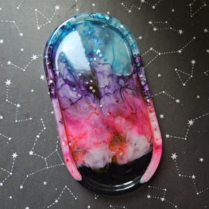 Inky Galaxy Trinket Tray / Jewelry Dish / Change Dish