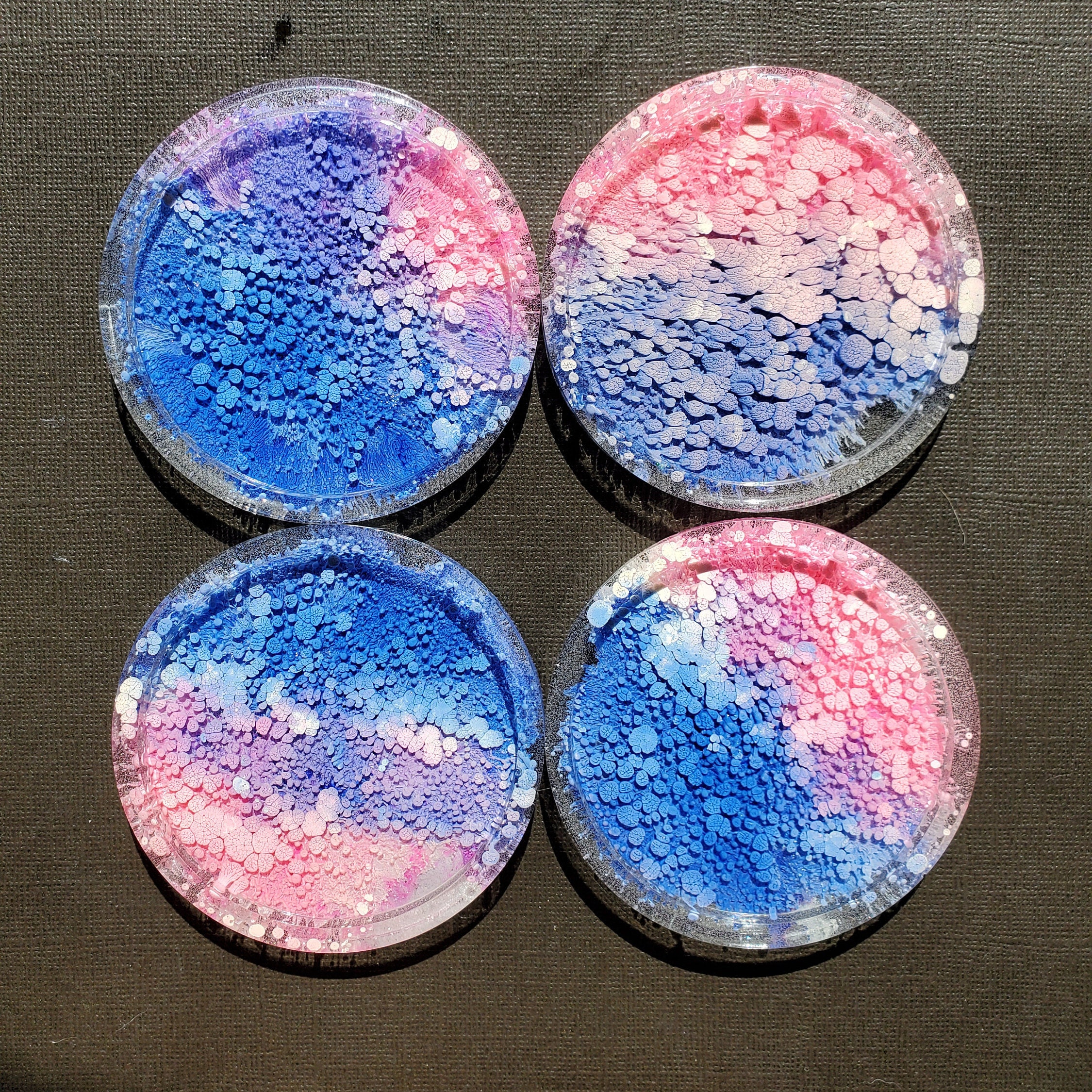 Resin and Alcohol Ink Coasters Set of 4 Etsy