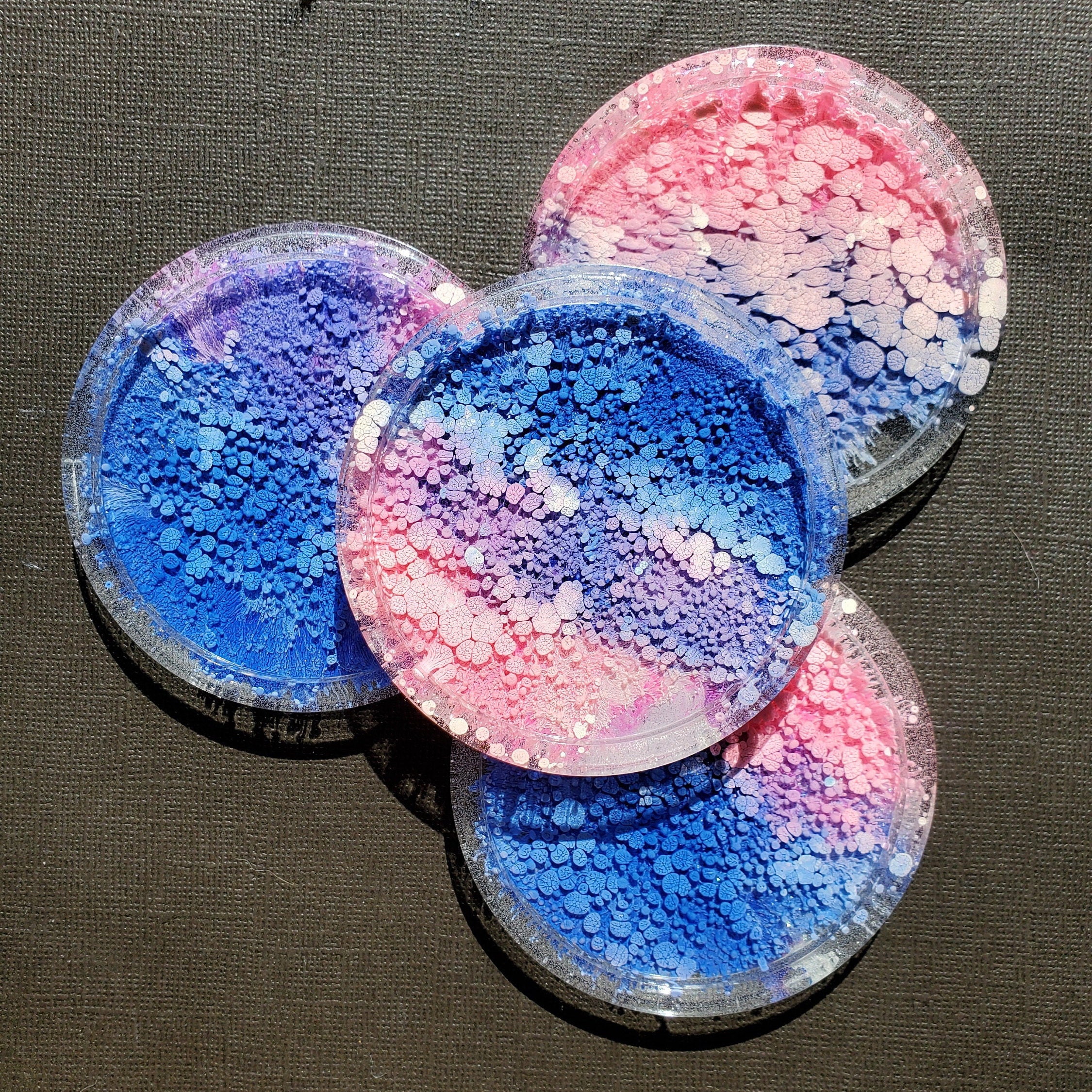 Resin and Alcohol Ink Coasters Set of 4 Etsy