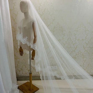 bridal veil,wedding veil,royal length veil,blusher veil,lace trim veil,bespoken veil,long veil,sheer veil,veil with lace trim