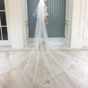 bridal veil,cathedral veil,horsehair veil,ribbon edge veil,long veil,simple veil,blusher veil,sheer veil,wedding veil