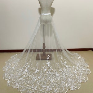 bridal detachable overskirt,removable wedding train,bridal lace flower overlay