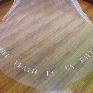 bridal veil, chapel veil, monogram veil, embroidery veil, bespoke veil, personalized veil, ivory veil, single layer veil,beaded veil
