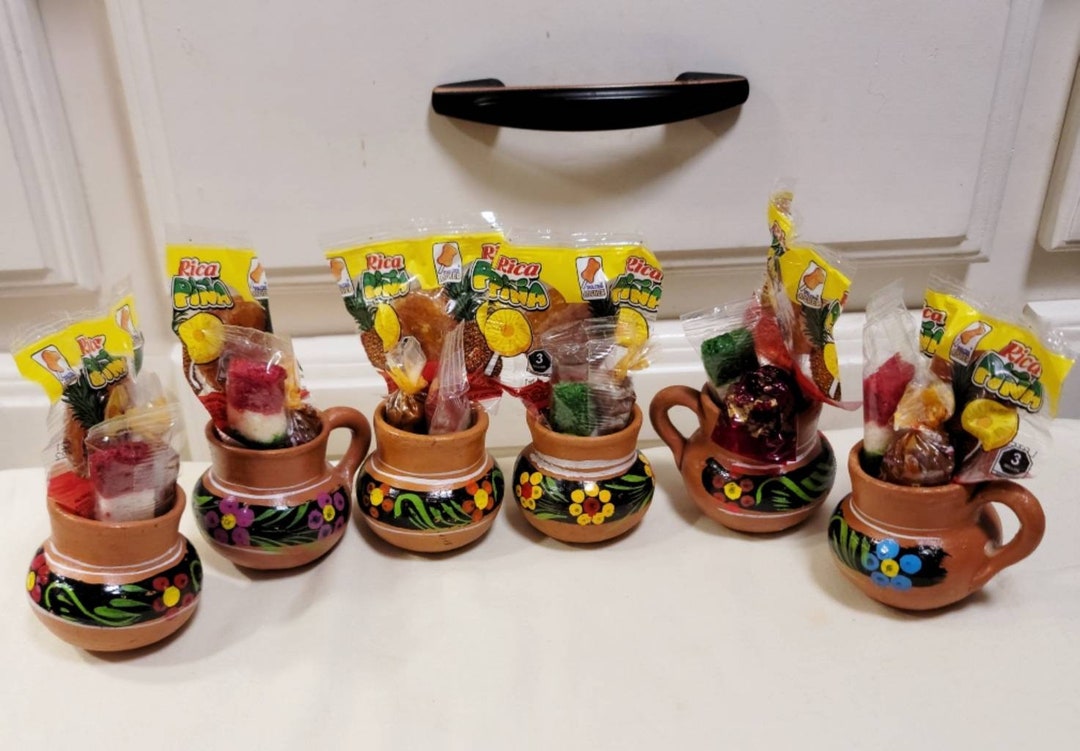 Clay Mini Jarritos 6 Mini Jarritos De Barro 6 Mexican Party Favors With