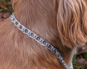 Silberne leichte Hundekette – 11 mm Panzerkette – Hundehalsband – Haustierzubehör – Hunde- und Welpenkette – mehrlange Kette – Hundegeschenke