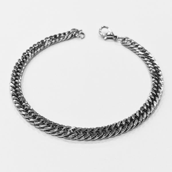 Silver Cuban Link Bracelet 4mm - Silver Slick Chain - Men's Chain - Women's Chain - Unisex Streetwear Chain - Gifts For Him - Gifts For Her