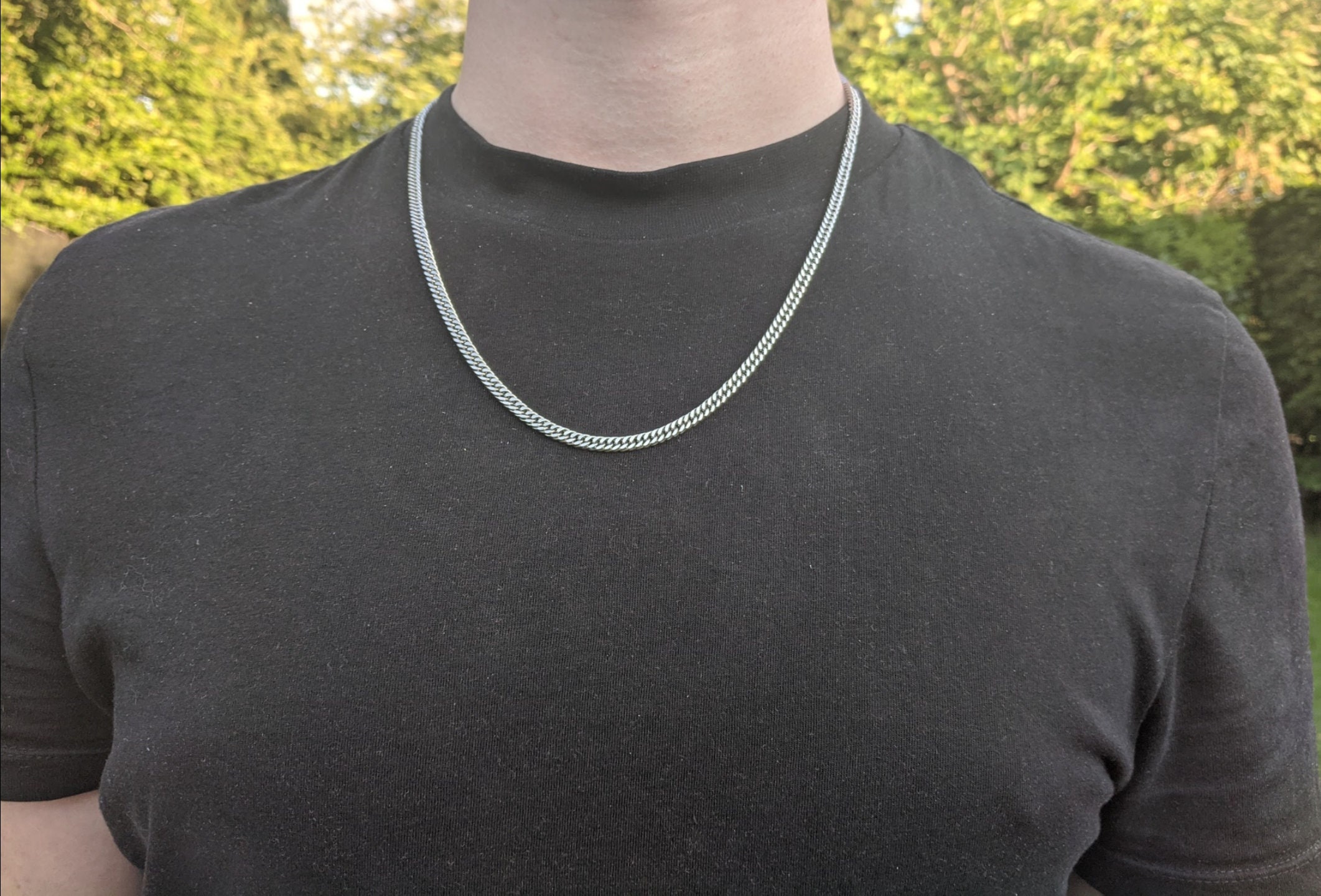 4mm sterling silver on sale cuban link chain