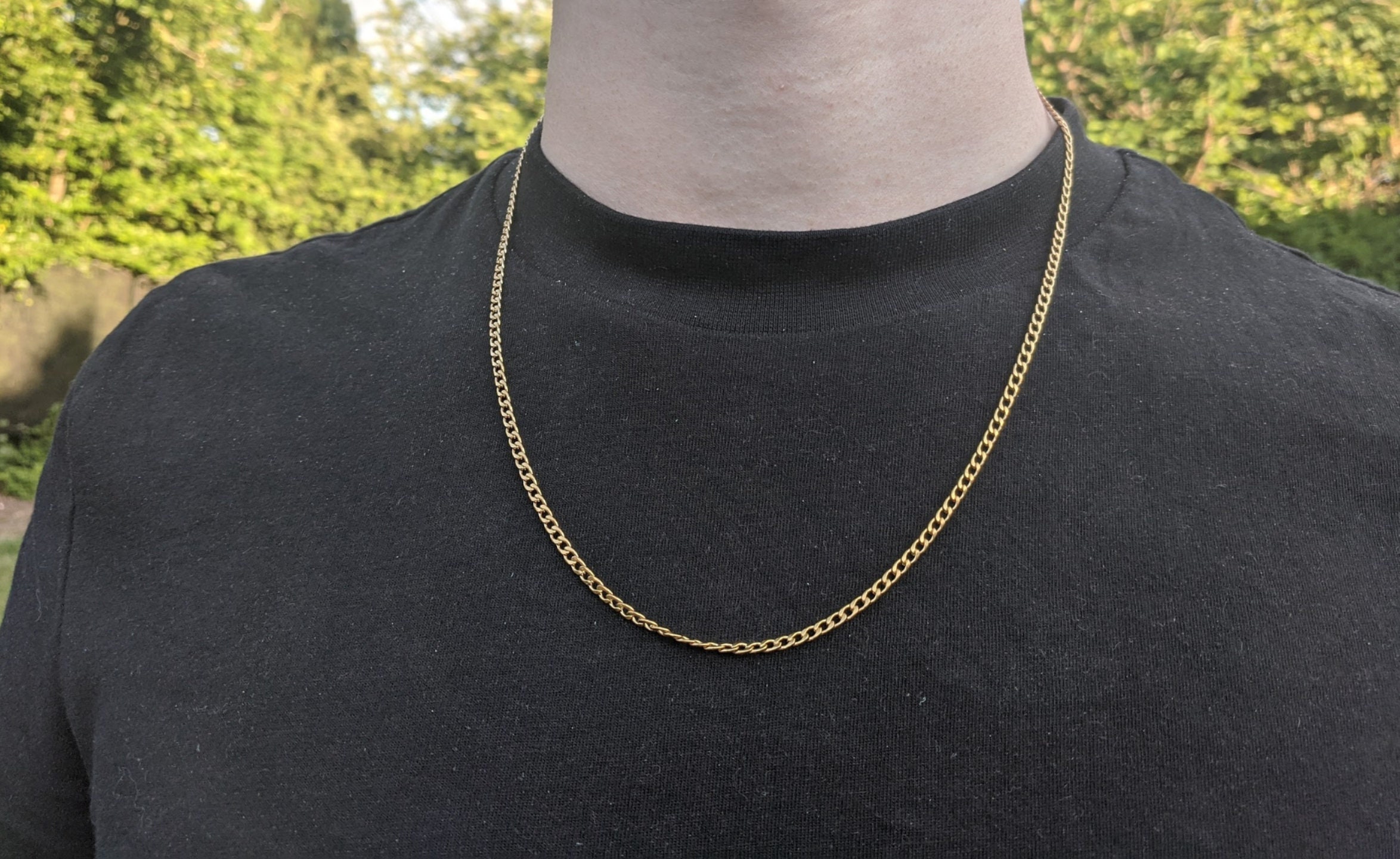 Gold Figaro Chain 3mm Gold Chain Slick 