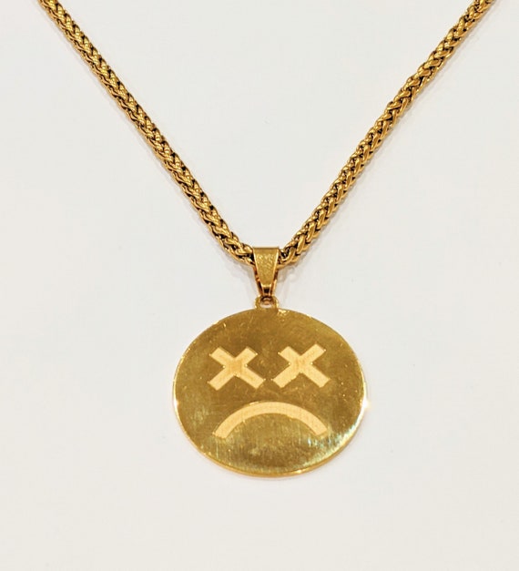 Sad Face Pendant Chain Dead Face 