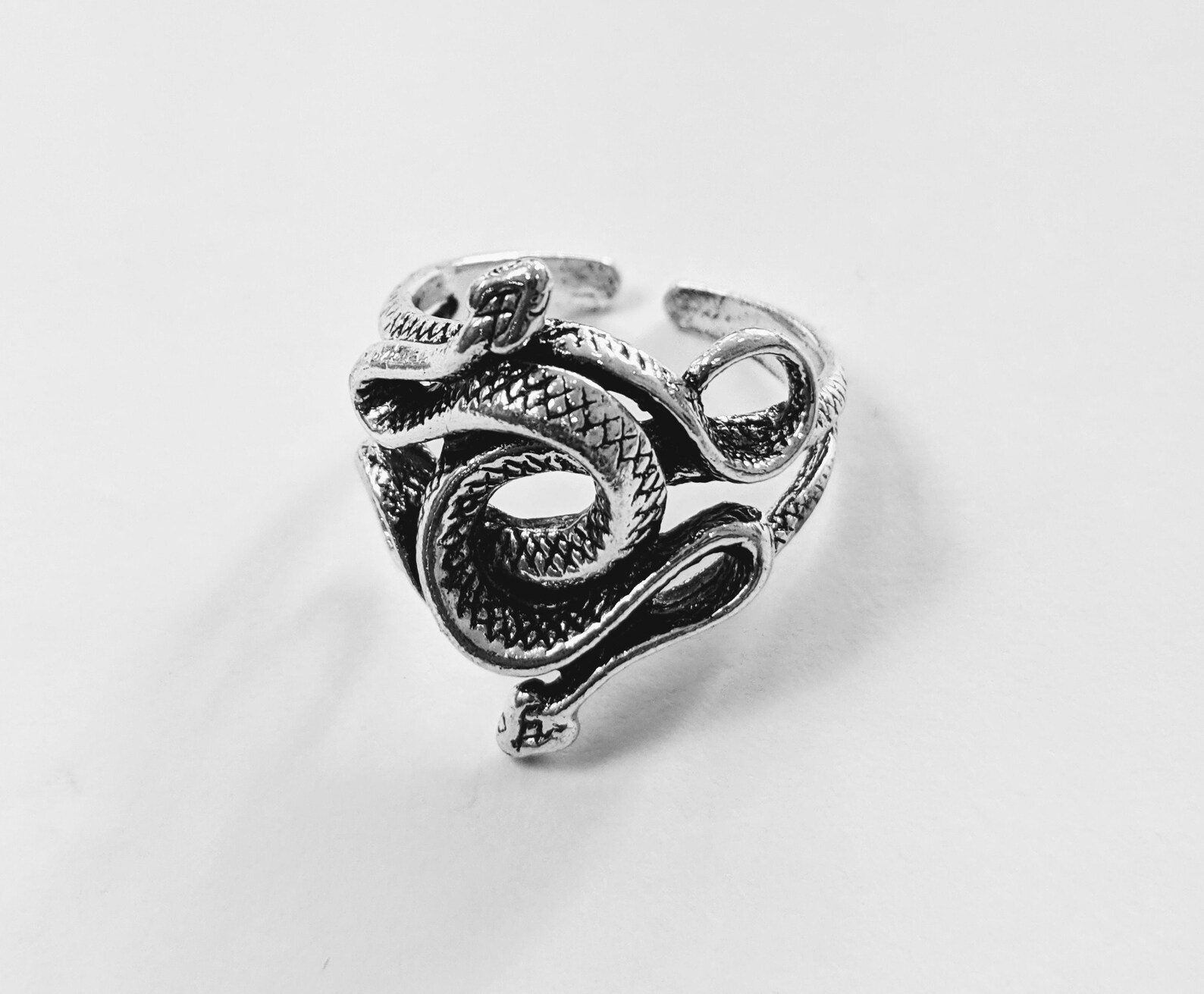 Adjustable Snake Ring Silver Snake Coil Ring Cobra Ring Etsy UK