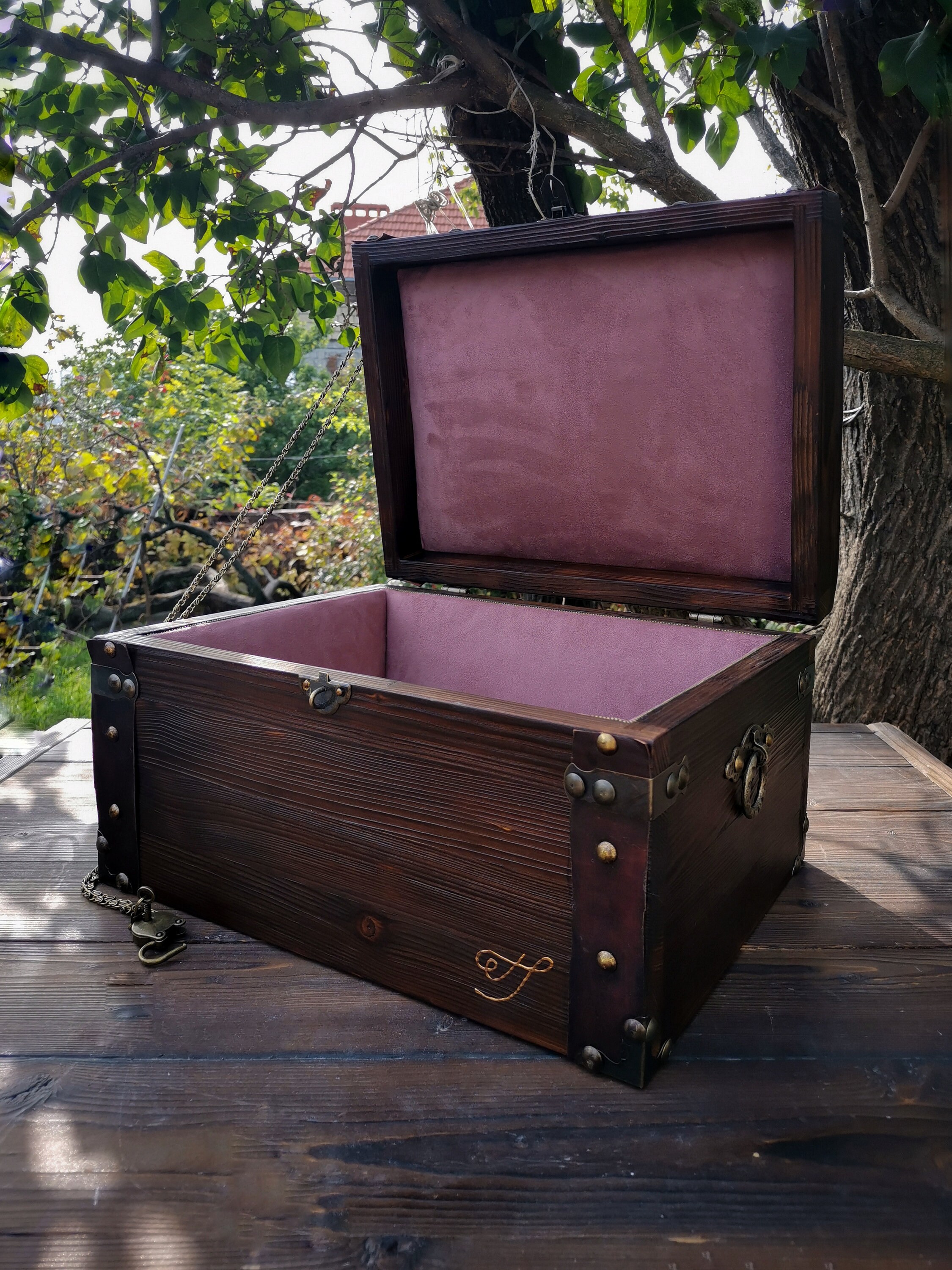 Handmade Wooden Chest Jewellery Box Keepsake Box Trinket Etsy