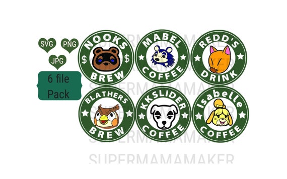 Download Ac Starbucks 6 Pack Coffee Svg Animal Crossing File Pack Etsy