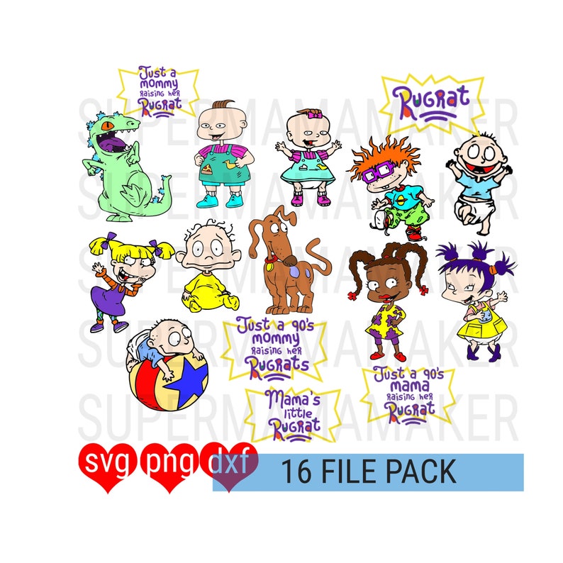 Download File For Cricut Layered Rugrats 16 File Pack Silhouette Svg Png Dxf Rugrats Bundle Drawing Illustration Art Collectibles Vadel Com