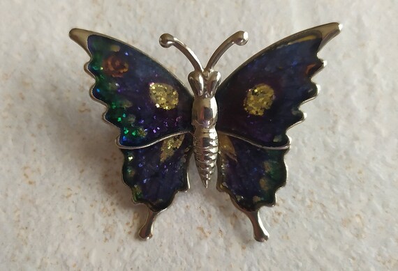 Vintage Butterfly Brooch | Colorful Butterfly Broo