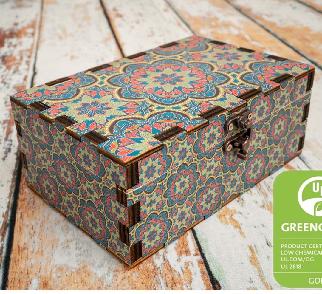 Wooden Box Set of 4, Storage Box, Wood Box With Lid, Memory Box ...