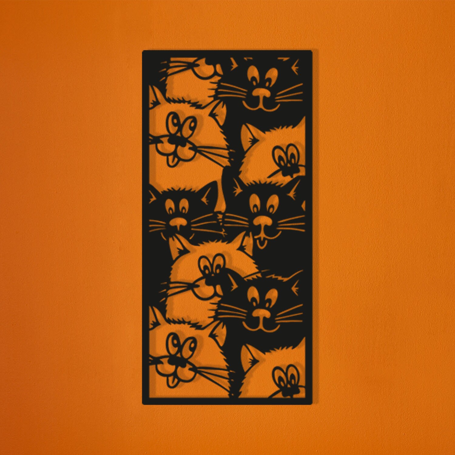 Cats Wall Art Decor Cute Cats Metal Wall Art for Home Animal Etsy