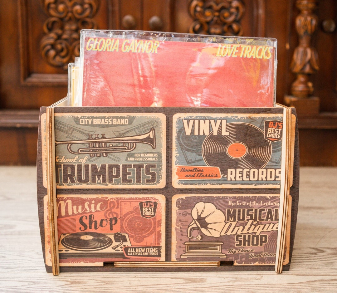 Wooden Vinyl Record Storage, Record Box, Record Storage, Vinyl Rack