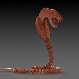 Rompecabezas 3D de serpiente Archivos CNC. Juguete y decoración. dxf, svg y cdr para cortadoras CNC, plasma láser y cortadoras de madera