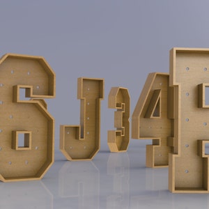 Letras de letreiro (A-Z e 0-9) | 46 polegadas/121 CM | CNC, arquivos vetoriais cortados a laser, desenhos com dimensões para cortar à mão | Baixe DXF SVG e muito mais