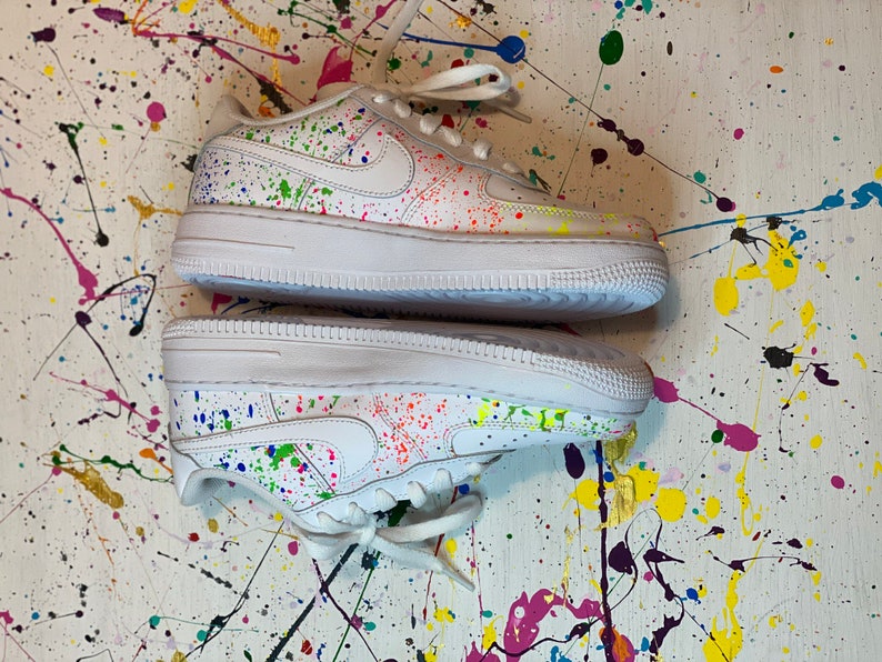 Nike Air Force Splatter Custom l FREE FAST SHIPPING. 