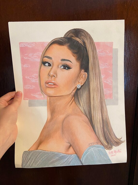 Original Ariana Grande Colored Pencil Drawing Print - Etsy