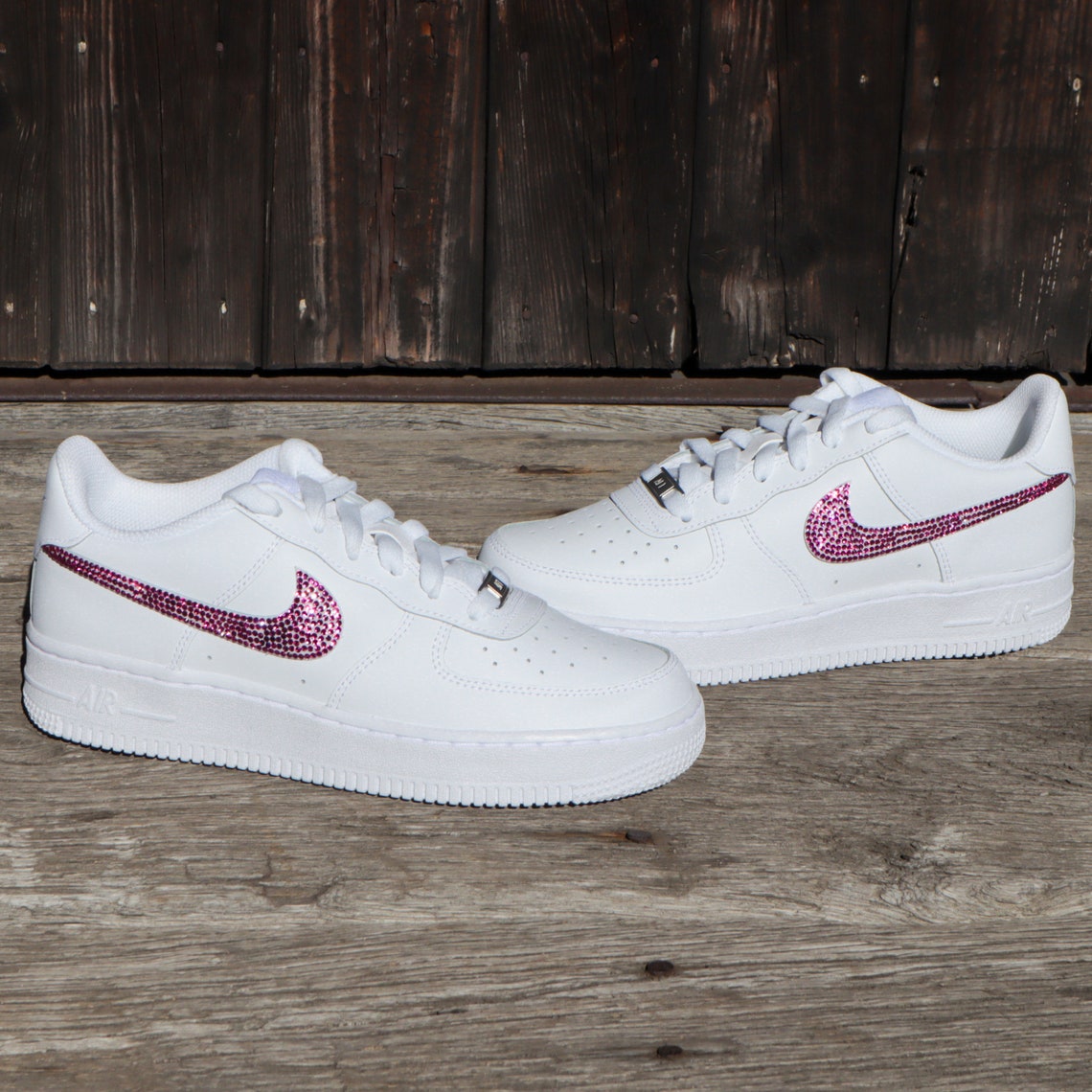 nike air force pink swoosh