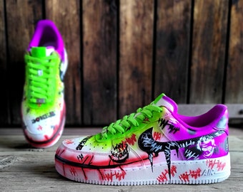 Nike Air Force 1 ( AF1 ) "Joker Edition" ( Cartoon - Drip - Logo - También son posibles creaciones propias)