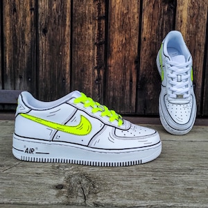 Nike Air Force 1 ( AF1 ) - "Yellow Cartoon" ( Cartoon - Drip - Logo - Own creations are also possible )