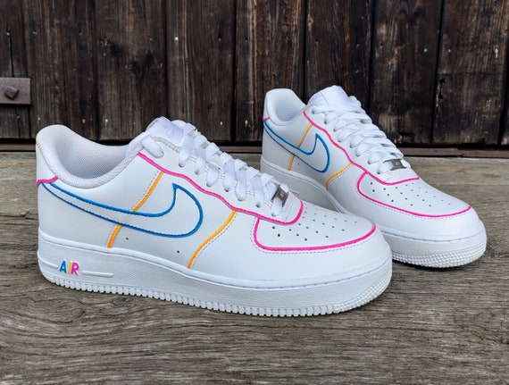 neon drip nike air force 1