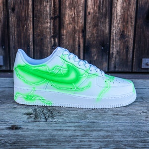 Nike Air Force 1 ( AF1 ) "Green Lightning" ( Cartoon - Drip - Logo - Eigenkreationen sind auch möglich )