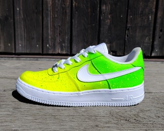 Nike Air Force 1 ( AF1 ) Lime ( Cartoon - Drip - Logo - Own creations are also possible )