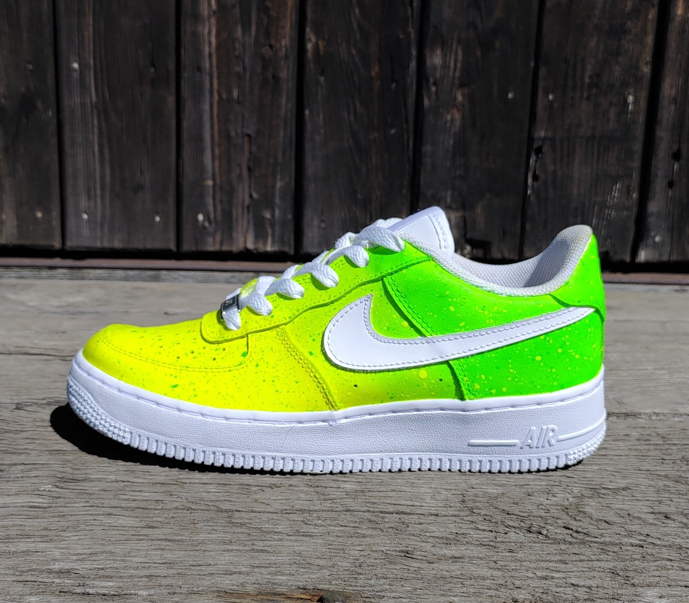 Nike Air Force 1 AF1 Lime Cartoon Drip Logo Own Creations Are Also Possible  - Etsy