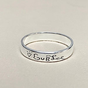 Gubler Ring, MGG Ring Writing, Actual MGG Engraved Heart Ring, Gubler 925 Sterling Silver Ring, Gift for her, Mgg Merch, Gubler Fan Ring