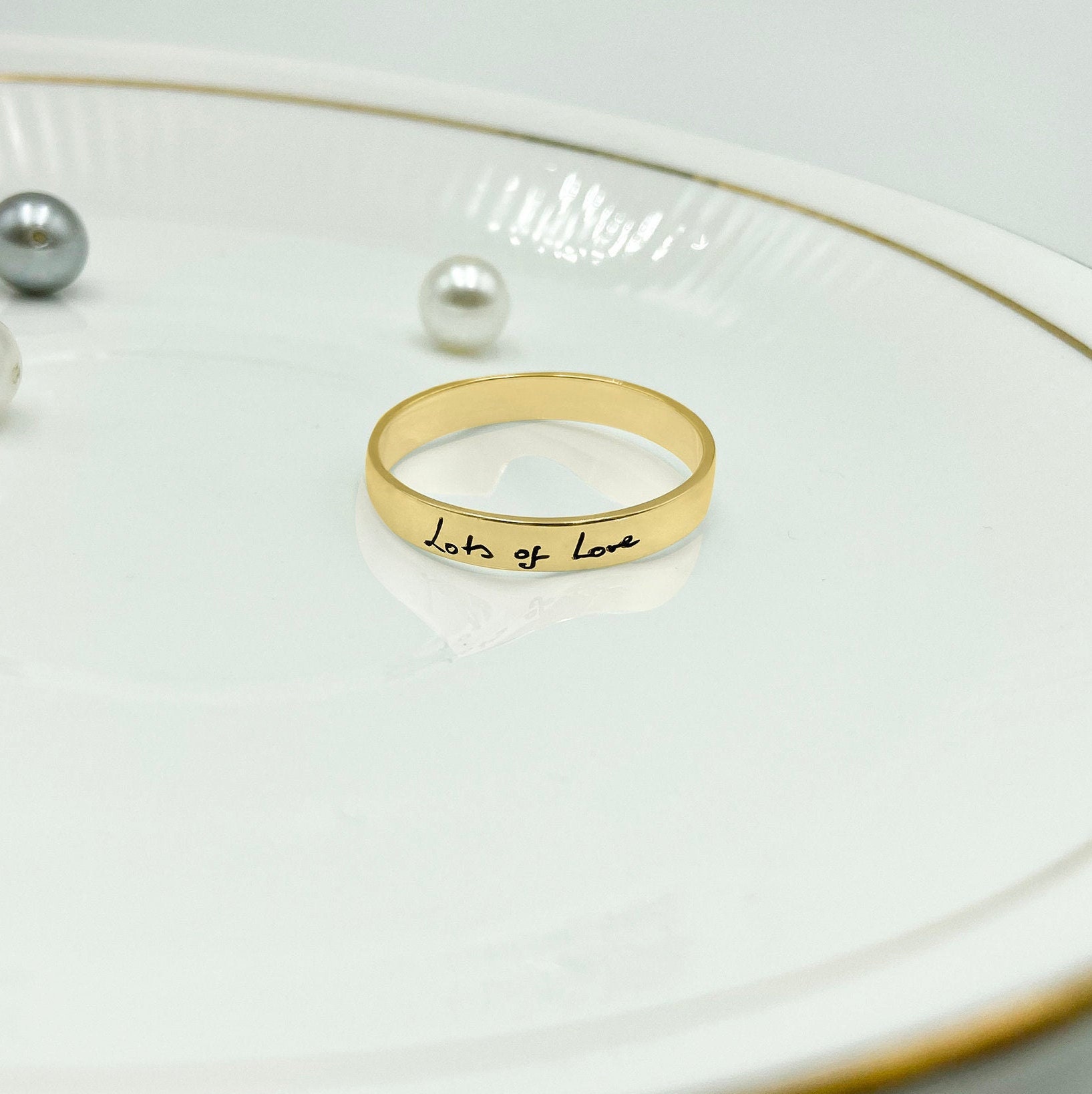 Louis Tomlinson Ring * Only for The Brave * XX Smiley Face Ring * One Direction Ring * Actual Handwriting Band Ring * Fine Lines