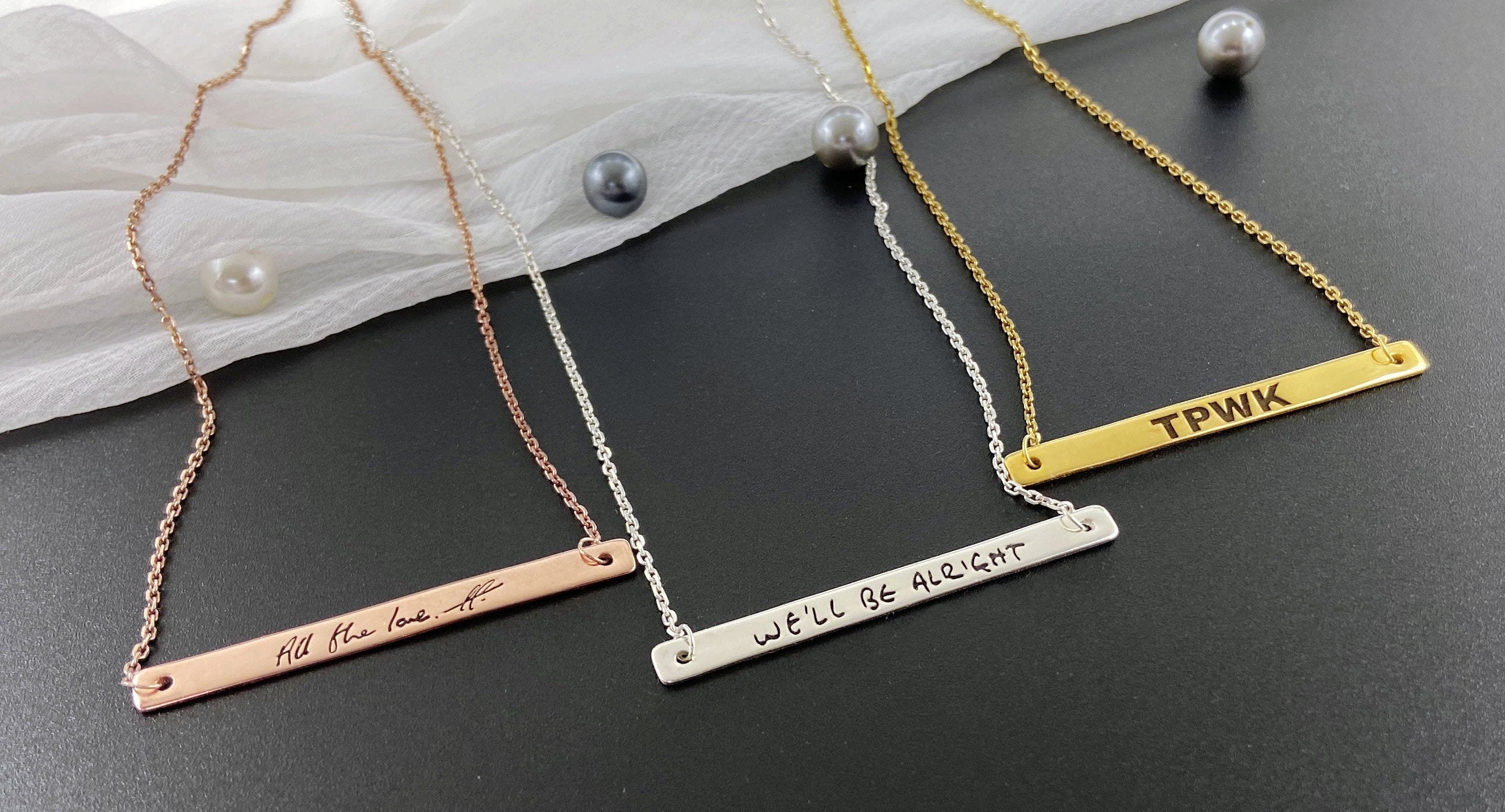 Harry Styles Writing Necklace Harry Styles We Ll Be Etsy