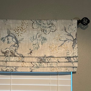 Faux Roman Shade Valance With Custom Sizing - Majestic Robin&#39;s Egg P Kaufmann