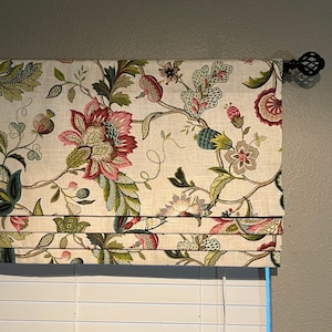 Faux Roman Shade Valance With Custom Sizing - P Kaufmann Brissac Jewel
