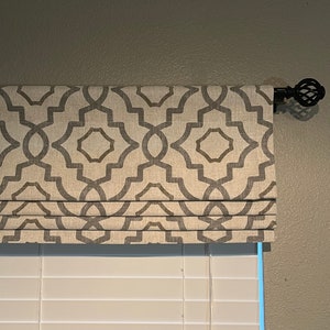 Faux Roman Shade Valance With Custom Sizing - Magnolia Home Talbot Metal