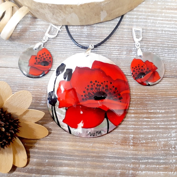 Red poppy jewelry best sale