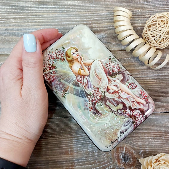Broche En Nacre Fedoskino - Paysage Russe - Bijou Fantaisie Neuf Avec étiquettes