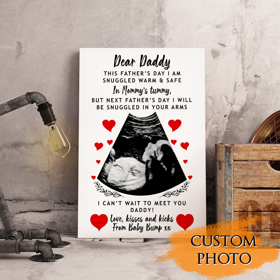 Personalisierte Baby Ultraschall Foto Poster liebe Papa Etsy