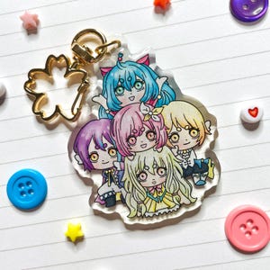 Wonderlands x Showtime| Anime Keychains | Kawaii Keychains | Prosekai | Japanese | Acrylic | Tsukasa | Emu | Nene | Rui | Glitter