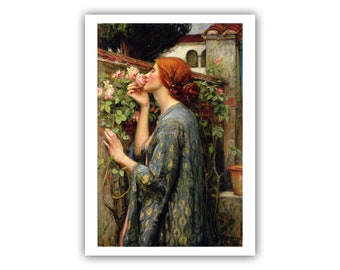 John William Waterhouse: "The Soul of the Rose", 1908 - gicleeprint/canvas van museumkwaliteit - A4/A3/A2
